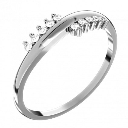 Luxusní stříbrný prsten se zirkony DUORDO