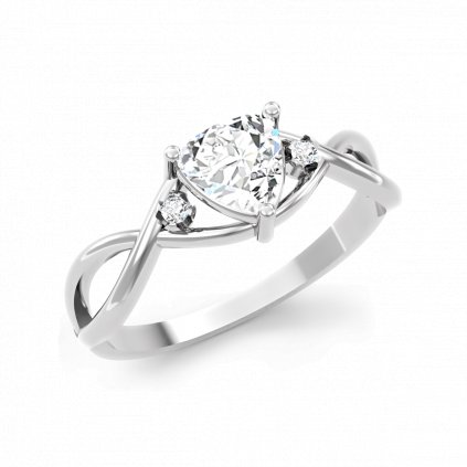 Originální stříbrný prsten se zirkony TRINITI