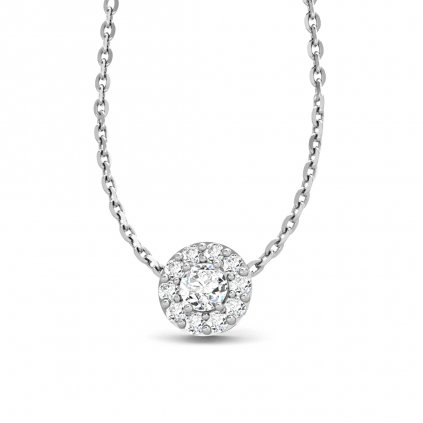 Noblesní stříbrný náhrdelník se zirkony ORBIS