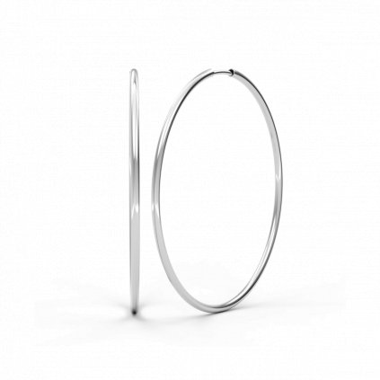 CIRCLES elegantní stříbrné náušnice kruhy - průměr 5 cm