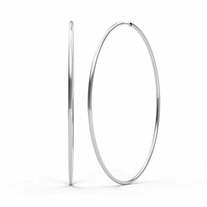 CIRCLES elegantní stříbrné náušnice kruhy - 7 cm