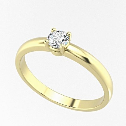 SIMONI zlatý prsten se zirkonem žluté zlato