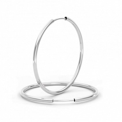 CIRCLES elegantní stříbrné náušnice kruhy - průměr 3,5 cm