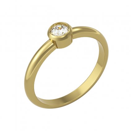 Zlatý DIAMANTOVÝ prsten UNITAS žluté zlato