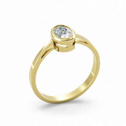 Zlatý prsten ELIPPSE se zirkonem žluté zlato