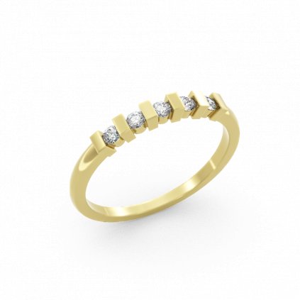 Poutavý zlatý prsten se zirkonem LUMINEUX žluté zlato