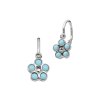 RACHEL zlaté dětské náušnice s modrými kameny bílé zlato