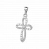 FIDUCIA stříbrný přívěsek se zirkony křížek