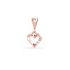 FERVICA půvabný zlaté dětský přívěsek se zirkony srdíčko růžové zlato
