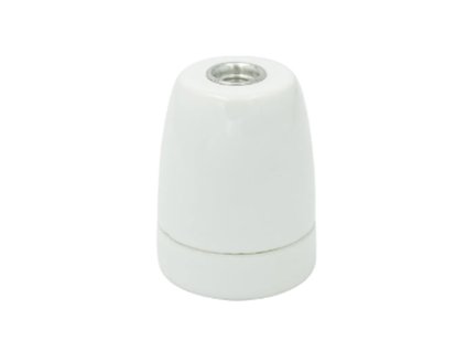 Fehér E27 egyenes porcelán foglalat