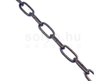 Dekoratív lánccsiszolt sárgaréz 3mm 01