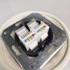 Fehér porcelán dupla RJ45 süllyesztett csatlakozóbetét