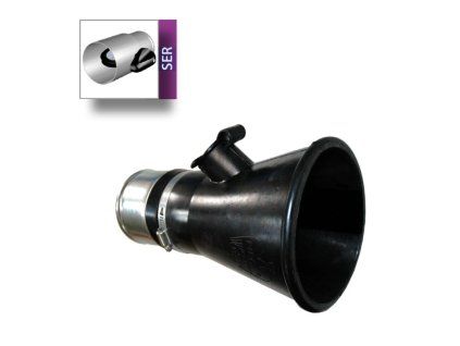 SAUGENDE ENDKAPPE BG-75/140SER MIT VERRIEGELBARER KLAPPE