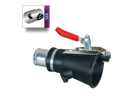 SAUGENDE ENDKAPPE BG-150/200-PMSER MIT VERRIEGELBARER KLAPPE