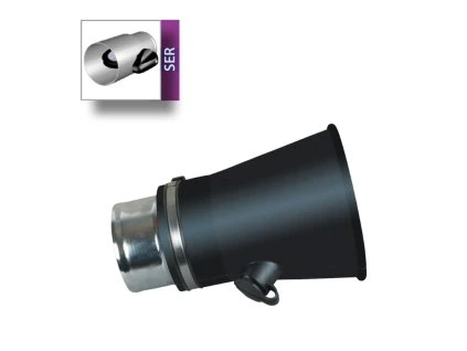 SAUGENDE ENDKAPPE BG-125/200SER MIT VERRIEGELBARER KLAPPE