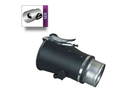 SAUGENDE ENDKAPPE BGPG-125/200 MIT VERRIEGELBARER KLAPPE