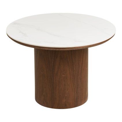 Noli Coffee Table — White / Dark brown