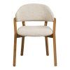 Dunkirk Dining Chair — Natural / Beige, s opierkami