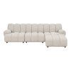Taza 3.5 seater modular sofa w/pouf — piesková