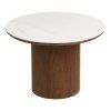 Noli Coffee Table — White / Dark brown