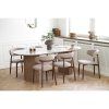 Athens Dining Table — White / Brown