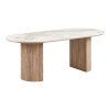 Athens Dining Table — White / Brown