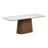 Noli Dining Table — White / Dark brown