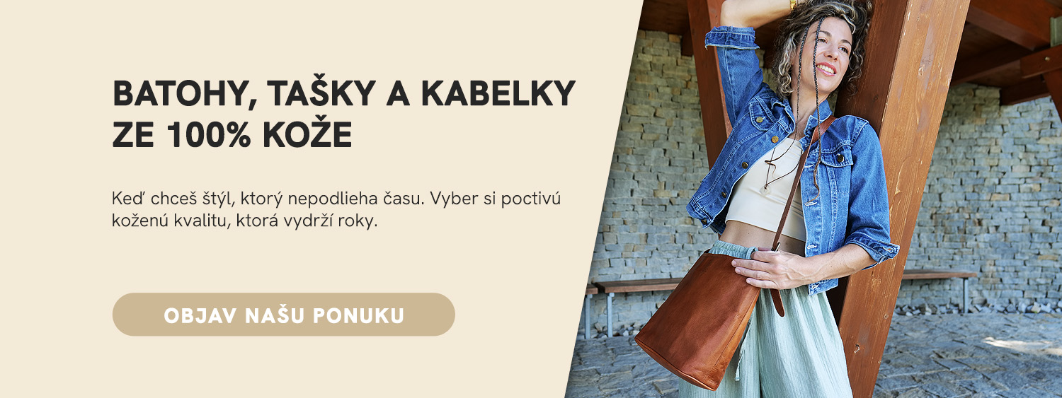 BATOHY, TAŠKY A KABELKY ZO 100 % KOŽE