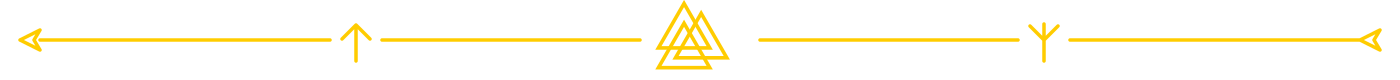 Severský grafický predel so symbolom Valknut a runami