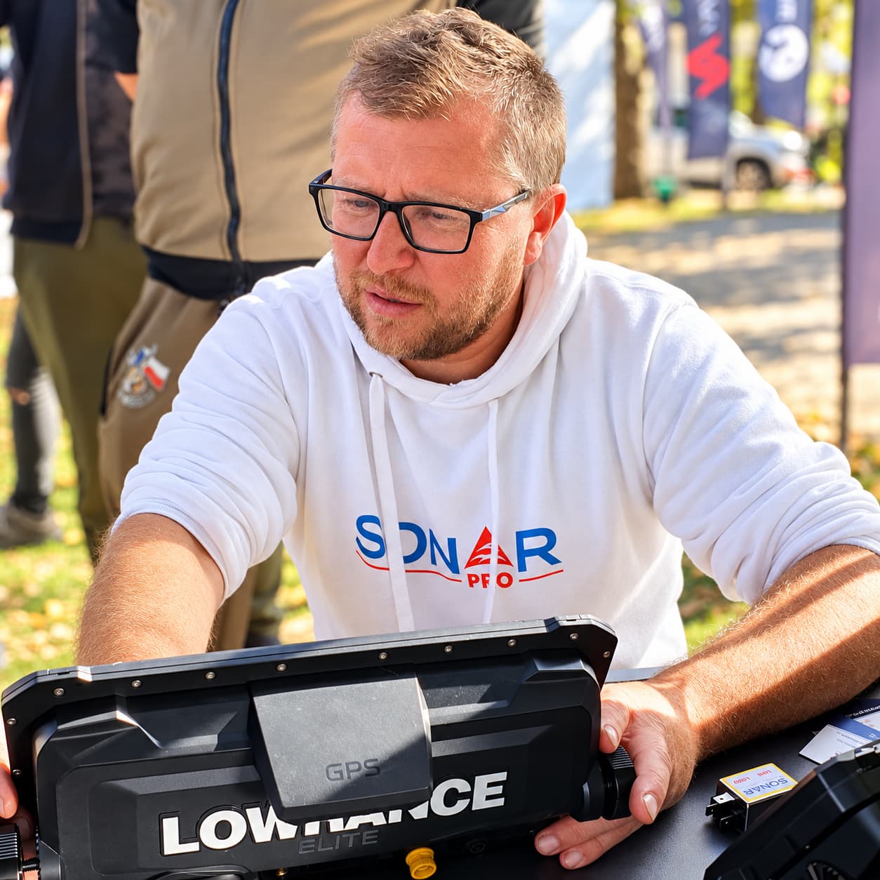 Filip Förster s echolotem Lowrance