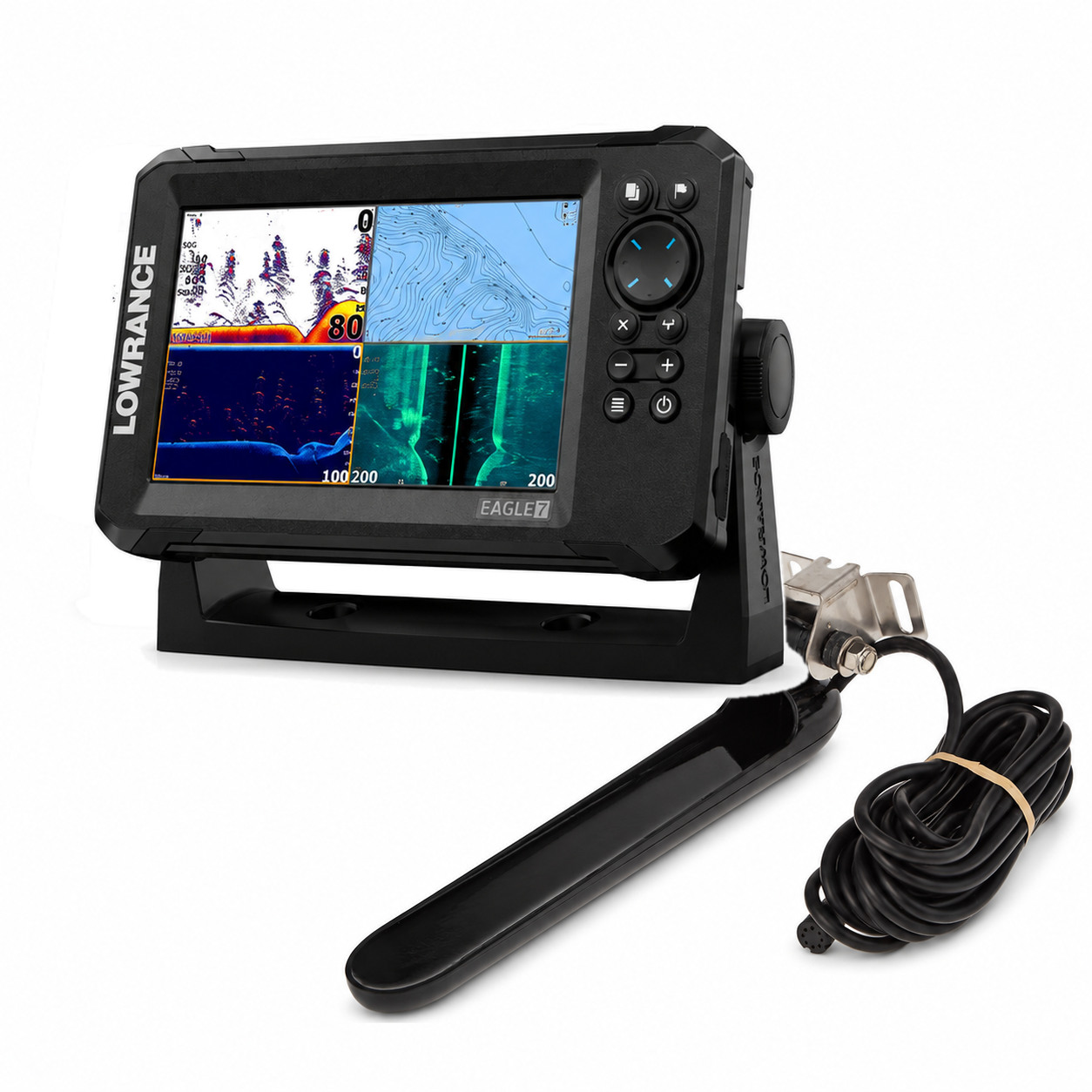 Kompletní zapůjčená sada Lowrance Eagle 7 se sondou TripleShot HD