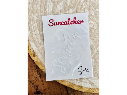 Suncatcher se jménem – tvar obláček