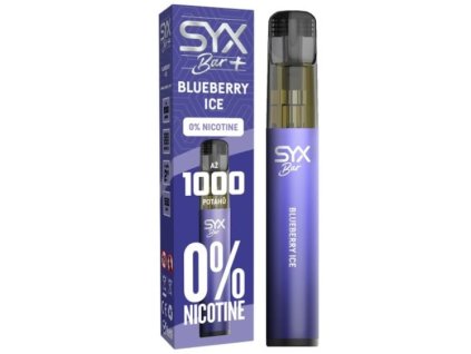 SYX BAR jednorázová e cigareta Blueberry Ice 0mg