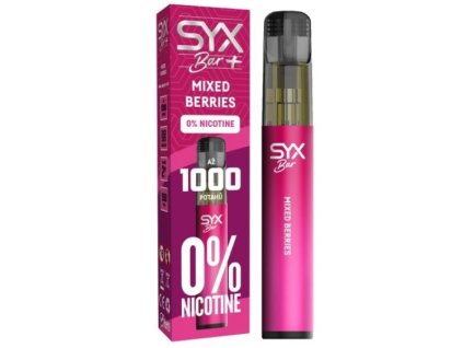 SYX BAR jednorázová e cigareta Mixed Berries 0mg