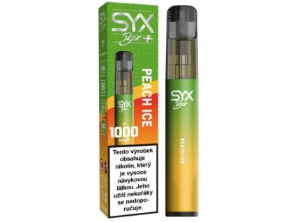 SYX BAR jednorázová e cigareta Peach Ice
