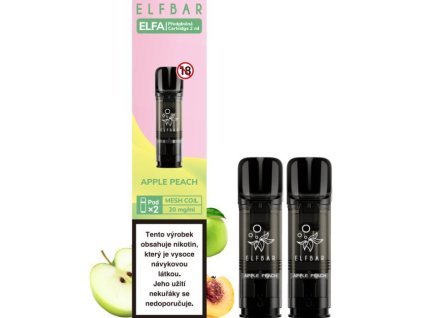 elf bar elfa pods cartridge 2pack apple peach 20mg
