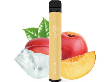 elf bar 600 elektronicka cigareta 20mg peach ice