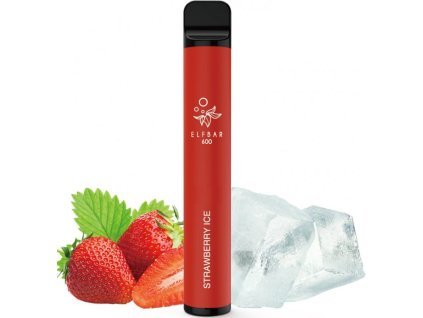 elf bar 600 elektronicka cigareta 20mg strawberry ice