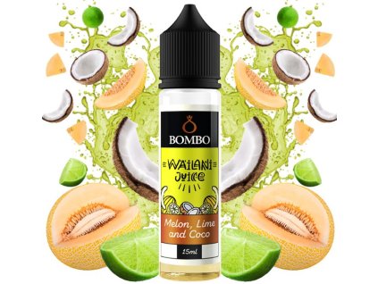 prichut bombo wailani juice sv 15ml melon lime and coco cukrovy meloun limetka a kokos