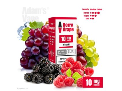 liquid adams vape salt berry grape 10ml 10mg