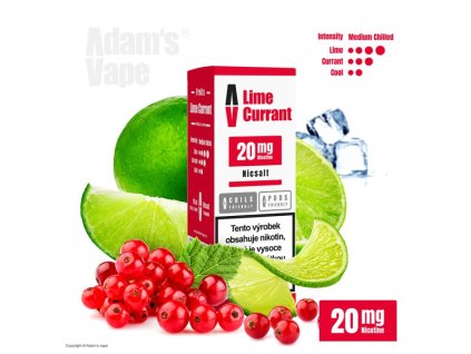 liquid adams vape salt lime currant 10ml 20mg
