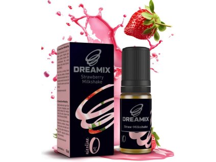liquid dreamix jahodovy milkshake straw milkshake 10ml 0mg