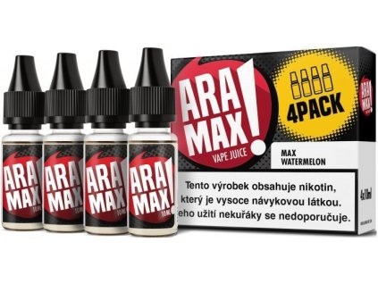 liquid aramax 4pack max watermelon 4x10ml 18mg