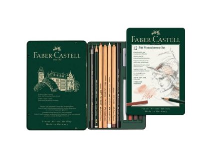 Faber Castell Pitt Monochrome sada 12 ks 112975