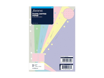 Filofax A5 tečkované papíry pastelové, 60 listů 132611