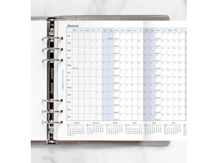 Filofax horizontální kalendář 2021 plánovací AJ - A5 UH 21-68506