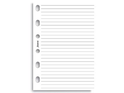 Filofax papír linkovaný bílý, 25 listů - kapesní 213008