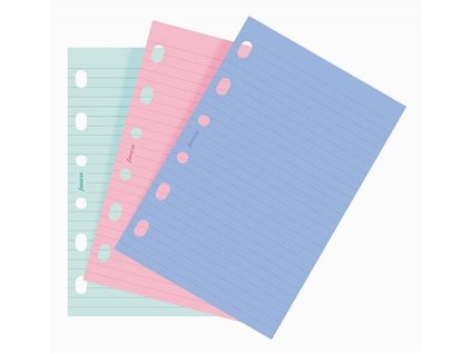 Filofax papír linkovaný, fashion barvy, 30 listů - kapesní 210507