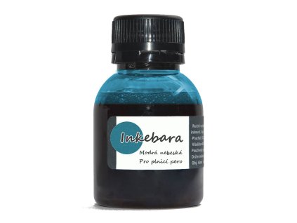 Inkebara Modrý nebeský lahvičkový inkoust INKEB01