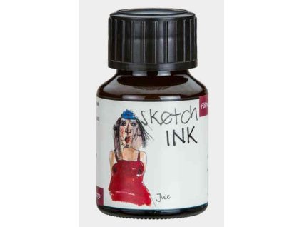 Rohrer & Klingner Sketchink Jule lahvičkový inkoust červený 50 ml RK42750050